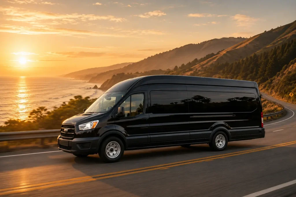 Rodeo limousine service black luxury vehicle Northern California transportation